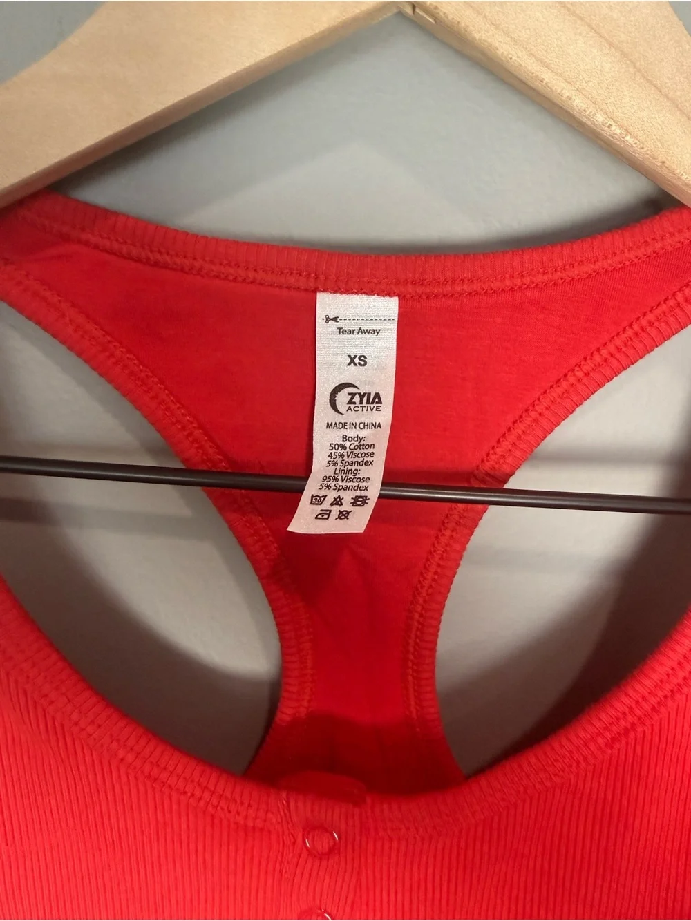 Zyia Active red ribbed biker shorts and matching sports bra XS - Picture 3 of 7